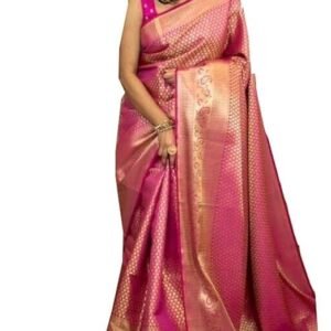 vipin sgf11 women's kanjivaram soft silk saree with blouse piece