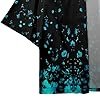 bk faso men kimono jacket japanese floral printed yukata open front coat bathrobe loose cardigan, green, 5x large