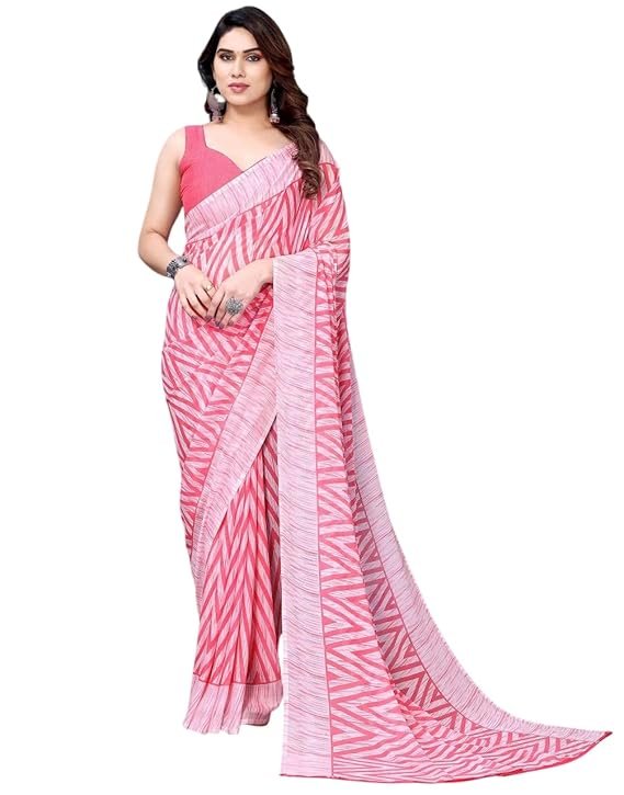 yipsy fashion women's georgette floral printed saree