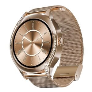 boat enigma gem women's luxury smart watch w/ 1.19” (3.02cm) amoled display, emergency sos live location sharing, watch face studio, qr tray, bt calling, 700+ active mode, hr & spo2