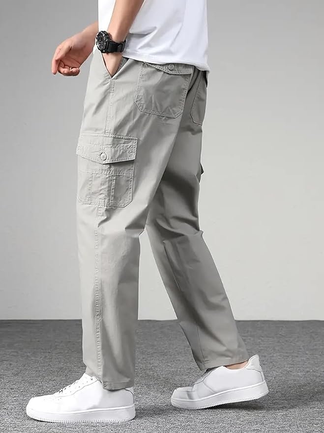 lymio men cotton high rise cargo pants (cargo 26 29)