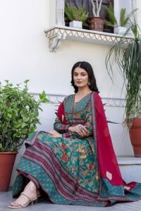 cotton anarkali kurta set