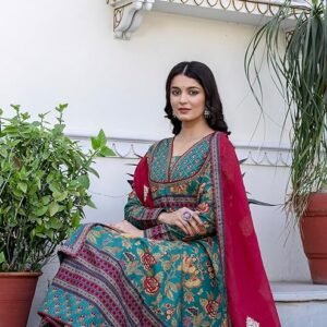 cotton anarkali kurta set