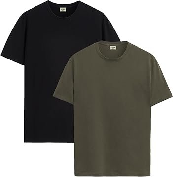 ADRO Men's Cotton Regular Fit Combo Plain Solid T-Shirt Pack of 2 - Image 3