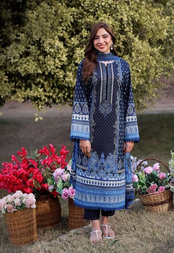 GoSriKi Women's Rayon Viscose Printed Straight Pakistani Suits for Women Kurta Set - Image 2